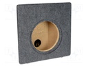 Car loudspeaker enclosure; MDF; gray melange; textil; 15l; 250mm