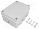 Enclosure: junction box; X: 110mm; Y: 150mm; Z: 70mm; IP65; grey