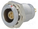 Connector: circular; Series: 00; socket; female; soldering; PIN: 3