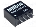 Converter: DC/DC; 1W; Uin: 21.6÷26.4V; 15VDC; Iout: 67mA; SIP4; 1.8g