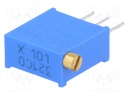 Potentiometer: mounting; multiturn; 100Ω; 500mW; THT; ±10%; linear