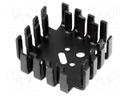 Heatsink: moulded; SOT9,TO3,TO66; black; 42x42x17mm; 6.8K/W