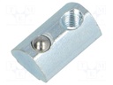 Nut; for profiles; Width of the groove: 5mm; steel; zinc