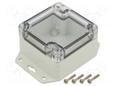 Enclosure: multipurpose; X: 75mm; Y: 75mm; Z: 45mm; ZP; polycarbonate