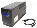 Power supply: UPS; 286x100x144mm; 480W; 850VA; 4.946kg; 9Ah