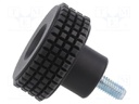 Knob; Ø: 31mm; Ext.thread: M5; 10mm; H: 24mm; technopolymer (PP)