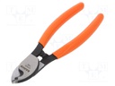 Pliers; side,cutting; forged,PVC coated handles; industrial