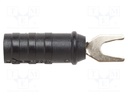 Plug; fork terminals; 15A; black; 47.24mm; Plating: nickel plated