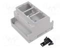 Enclosure: for DIN rail mounting; light grey; No.of mod: 5