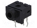 Socket; Jack 3,5mm; female; stereo; with on/off switch; THT