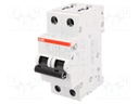 Circuit breaker; 400VAC; Inom: 6A; Poles: 2; DIN; Charact: C; 6kA