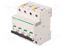 Circuit breaker; 400VAC; Inom: 10A; Poles: 4; DIN; Charact: B; 10kA