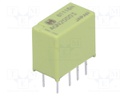 Relay: electromagnetic; DPDT; Ucoil: 3VDC; 0.3A/125VAC; 1A/30VDC