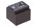 Transformer: encapsulated; 0.5VA; 230VAC; 6V; 6V; 42mA; 42mA; 35g