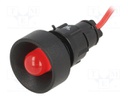 Indicator: LED; recessed; 230VDC; 230VAC; Cutout: Ø13mm; IP40