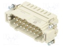 Connector: HDC; contact insert; male; Han® B,Han® ES; PIN: 16; 16A