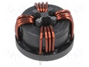 Inductor: wire with current compensation; THT; 750uH; 550uΩ; 32A