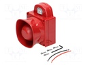 Signaller: lighting-sound; 12÷28VDC; siren,flashing light; IP66