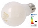 LED lamp; warm white; E27; 230VAC; 1055lm; 8.5W; 2700K; CRImin: 80