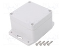 Enclosure: multipurpose; X: 80mm; Y: 82mm; Z: 55mm; with fixing lugs