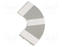 L-connector-base; Colour: grey; Mat: ABS; UL94HB