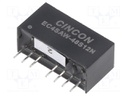 Converter: DC/DC; 5/6W; Uin: 18÷75V; Uout: 12VDC; Iout: 0÷500mA; SIP8