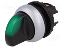 Switch: rotary; Stabl.pos: 1; 22mm; green; IP67; Pos: 2; Ø22.5mm