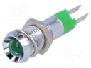 Indicator: LED; recessed; 24÷28VDC; Cutout: Ø8.2mm; IP67; metal