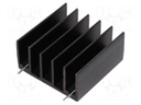 Heatsink: extruded; TO220,TO247; black; L: 30mm; W: 30mm; H: 15mm