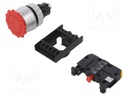 Switch: emergency stop; Stabl.pos: 2; NC; 22mm; red; IP65; Pos: 2