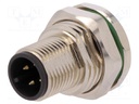 Socket; M12; PIN: 4; male; A code-DeviceNet / CANopen; THT; IP67