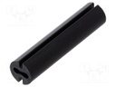 Spacer sleeve; LED; Øout: 4.8mm; ØLED: 3mm; L: 21mm; black; UL94V-0