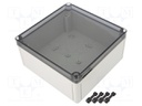 Enclosure: multipurpose; X: 180mm; Y: 182mm; Z: 90mm; TK PS; grey