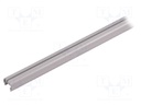 Profiles for LED modules; oval; white; L: 1m; aluminium