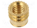 Threaded insert; brass; M6; BN: 37885; L: 7.7mm; MULTISERT®