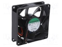 Fan: DC; axial; 24VDC; 80x80x25mm; 102m3/h; 45.5dBA; ball bearing