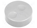 Knob; without pointer; plastic; Shaft d: 6mm; Ø39.6x13.5mm; grey