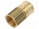 Quick connection coupling EURO; brass; Int.thread: 1/2"