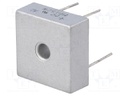 Single-phase bridge rectifier; Urmax: 200V; If: 15A; Ifsm: 300A