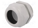 Cable gland; M50; IP68; Mat: polyamide; light grey; UL94V-0