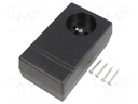 Enclosure: for power supplies; X: 71mm; Y: 120mm; Z: 45mm; black