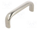 Handle; stainless steel; H: 49mm; W: 20mm; Mounting: M6 screw