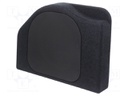 Car loudspeaker enclosure; MDF; black; textil; 15l; 10"; 274mm