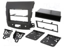 Radio mounting frame; Citroën,Mitsubishi,Peugeot; 2 DIN; black