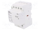 Contactor: 4-pole installation; 40A; 24VAC; 24VDC; NO x4; DIN