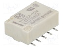 Relay: electromagnetic; DPDT; Ucoil: 12VDC; 0.5A/125VAC; 1A/30VDC