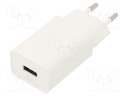 Power supply: switched-mode; 5VDC; 1A; Out: USB; 5W; Plug: EU; 73.7%