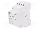 Contactor: 4-pole installation; 25A; 230VAC; NC + NO x3; DIN