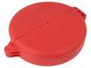 Gate valve lockout; Mat: polypropylene; Colour: red; 63.5÷165.1mm