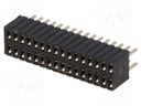 Socket; pin strips; female; PIN: 32; straight; 1.27mm; THT; 2x16